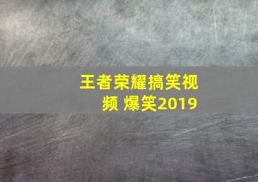 王者荣耀搞笑视频 爆笑2019